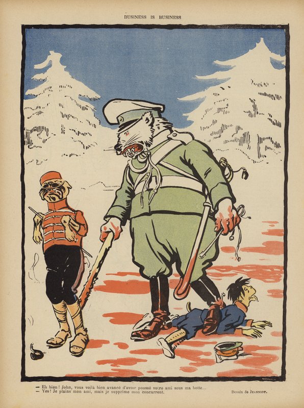 Zaken zijn zaken. Illustratie voor Le Rire door Pierre Georges Jeanniot