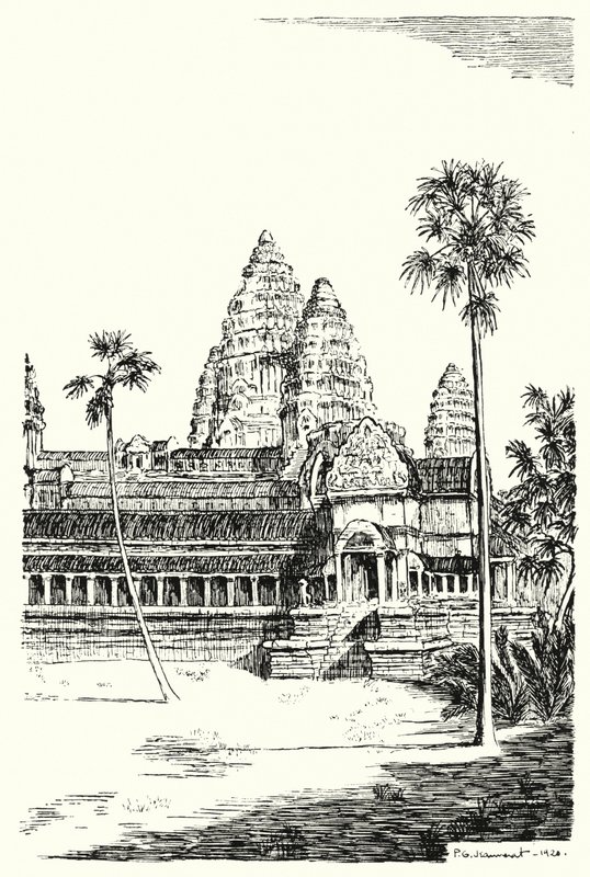 De torens van Angkor Vat door Pierre Jeannerat de Beerski