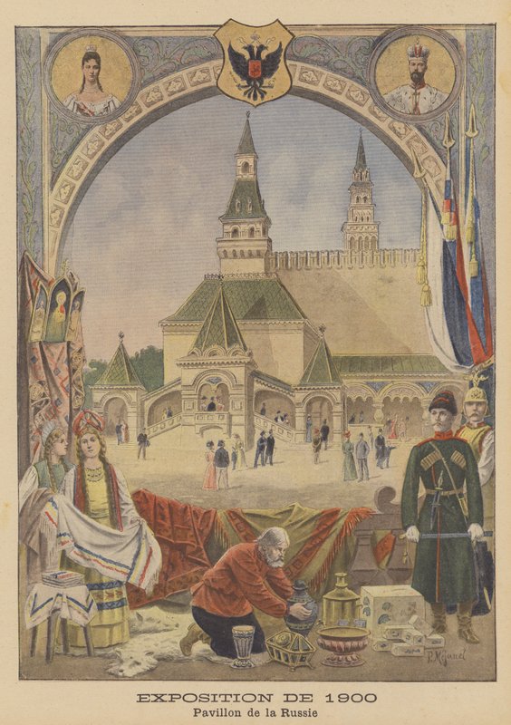 Het Russische paviljoen op de Exposition Universelle van 1900 in Parijs door Pierre Mejanel