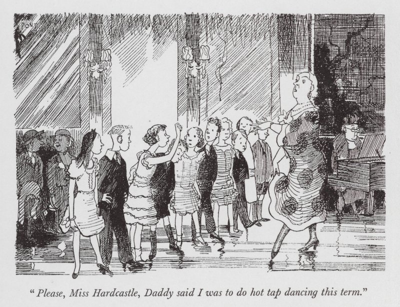 "Alsjeblieft, juffrouw Hardcastle, papa zei dat ik dit semester tapdansen moest doen" door Pont (1908 40)