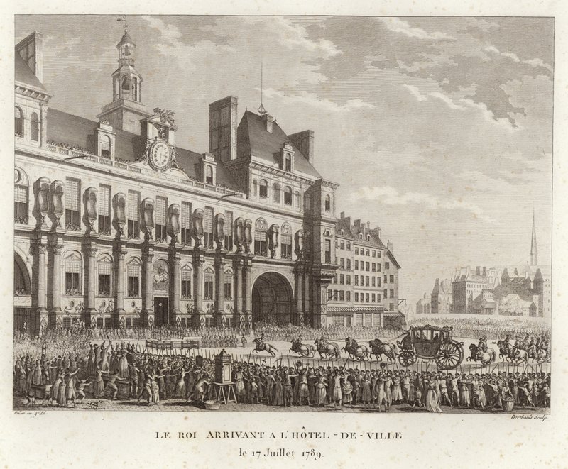 De aankomst van de koning in het stadhuis door Prieur