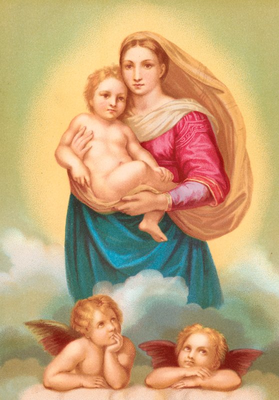 De Sixtijnse Madonna door Raffaello Sanzio Raphael