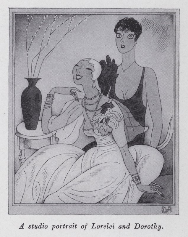 Illustratie voor "But Gentlemen Marry Brunettes" door Anita Loos door Ralph Barton
