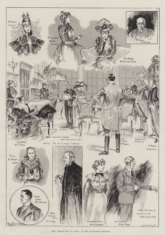 De manoeuvres van Jane, in het Haymarket Theatre door Ralph Cleaver