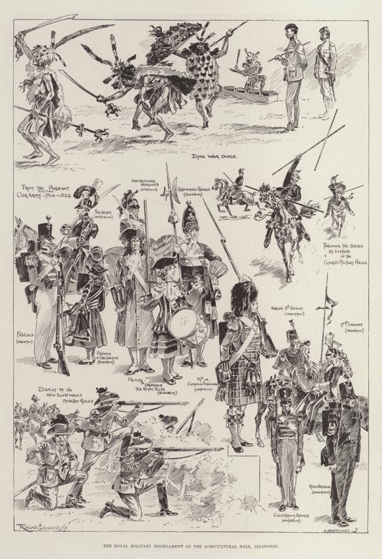 Het Koninklijk Militair Toernooi in de Agricultural Hall, Islington door Ralph Cleaver