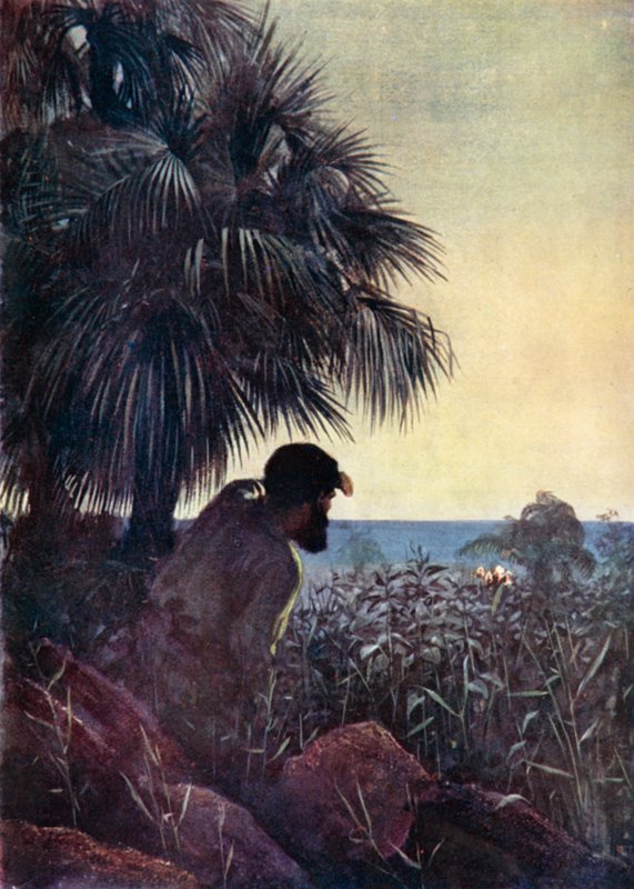 Illustratie voor Robinson Crusoe door Daniel Defoe door Ralph Noel Pocock