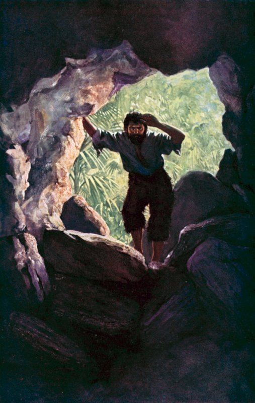 Illustratie voor Robinson Crusoe door Daniel Defoe door Ralph Noel Pocock