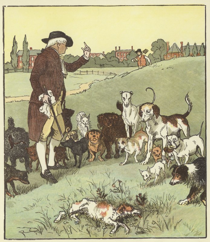Een Elegie Over De Dood Van Een Gekke Hond door Randolph Caldecott