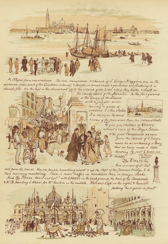 Aan onze vrienden die nog nooit in Venetië zijn geweest (chromolitho) door Randolph Caldecott