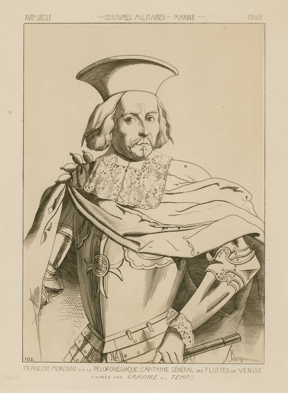 Francesco Morosini, genaamd Peloponnesiaco, Generaal Kapitein van de Vloten van Venetië door Raphael Jacquemin