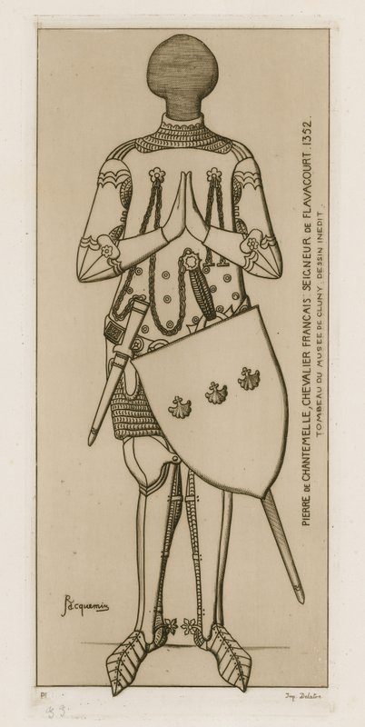 Pierre de Chantemelle, Franse ridder, Seigneur de Flavacourt, 1352 door Raphael Jacquemin