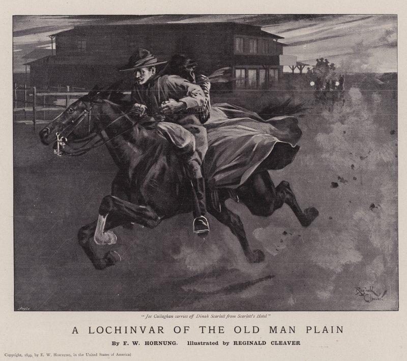 Een Lochinvar van de Old Man Plain (litho) door Reginald Thomas Cleaver