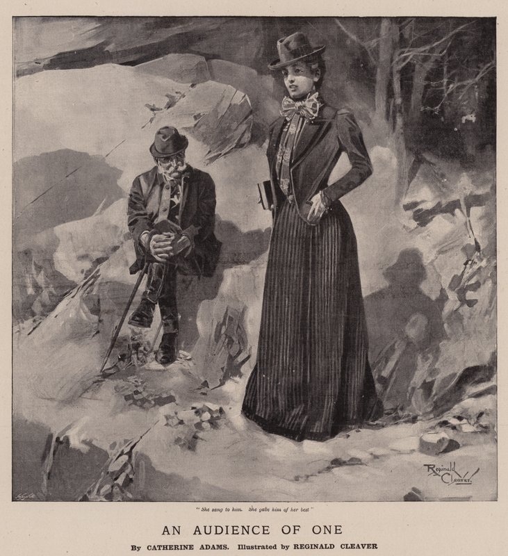 Een publiek van één (gravure) door Reginald Thomas Cleaver