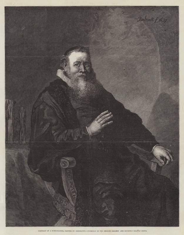 Portret van een Burgemeester door Rembrandt van Rijn