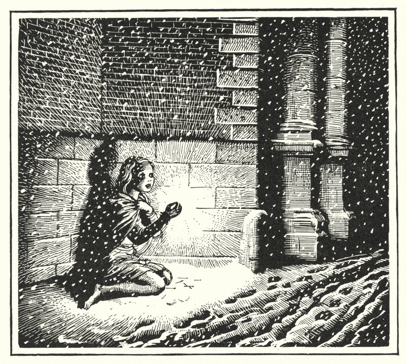 Hans Christian Andersen: Het Meisje met de Zwavelstokjes door Rex (after) Whistler
