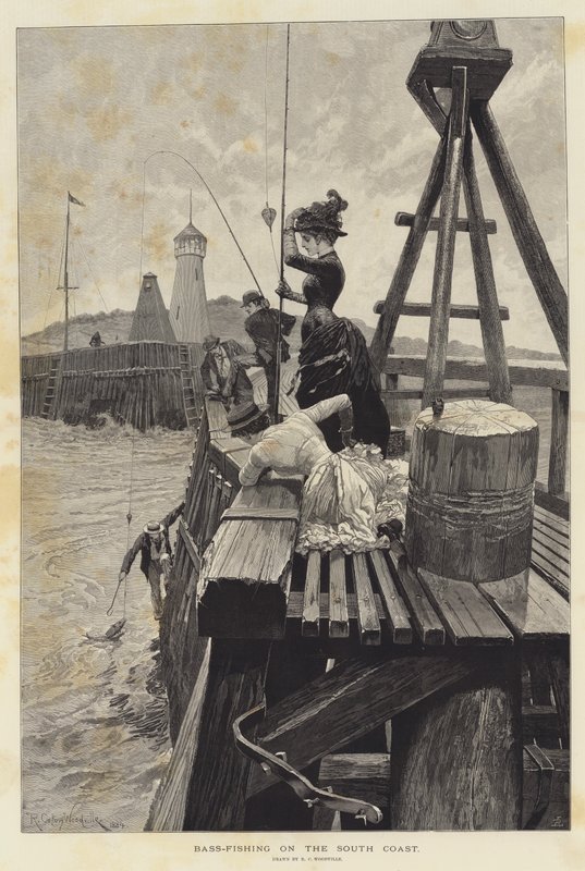 Baarsvissen aan de zuidkust door Richard Caton Woodville junior