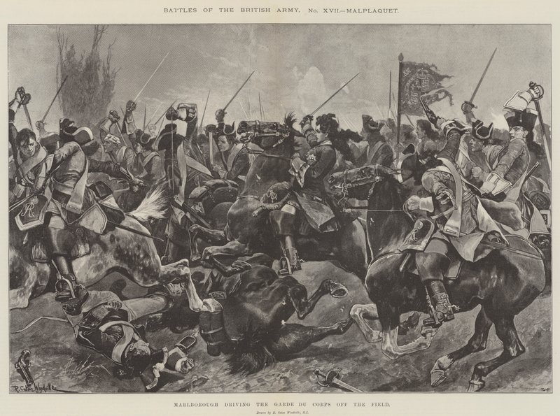 Slagen van het Britse leger, Malplaquet door Richard Caton Woodville junior