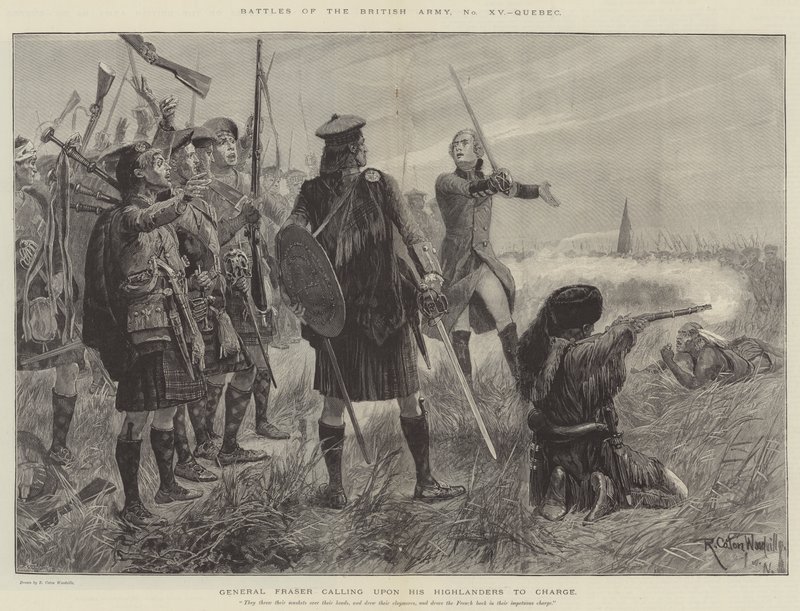 Slagen van het Britse leger, Quebec door Richard Caton Woodville junior