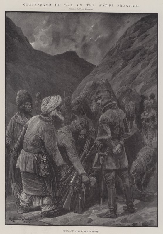 Contrabande van oorlog aan de Waziri grens door Richard Caton Woodville junior