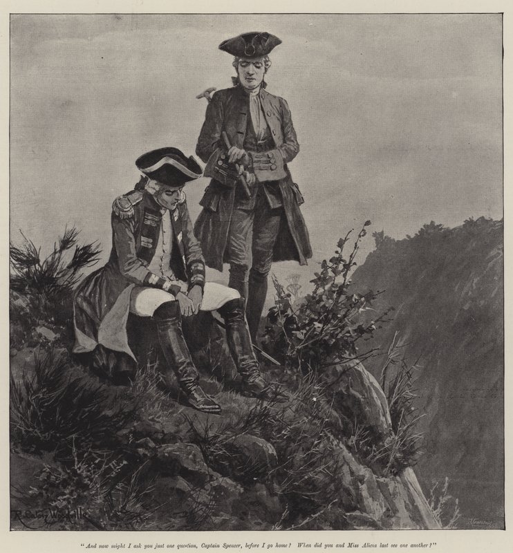 Illustratie voor A Colonel of The Empire, door Emily Lawless door Richard Caton Woodville junior