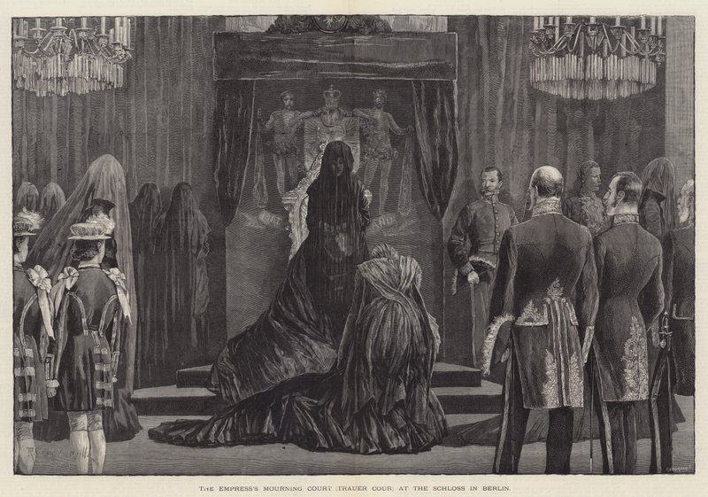 De rouwhof van de keizerin (Trauer Cour) in het Schloss in Berlijn door Richard Caton Woodville junior