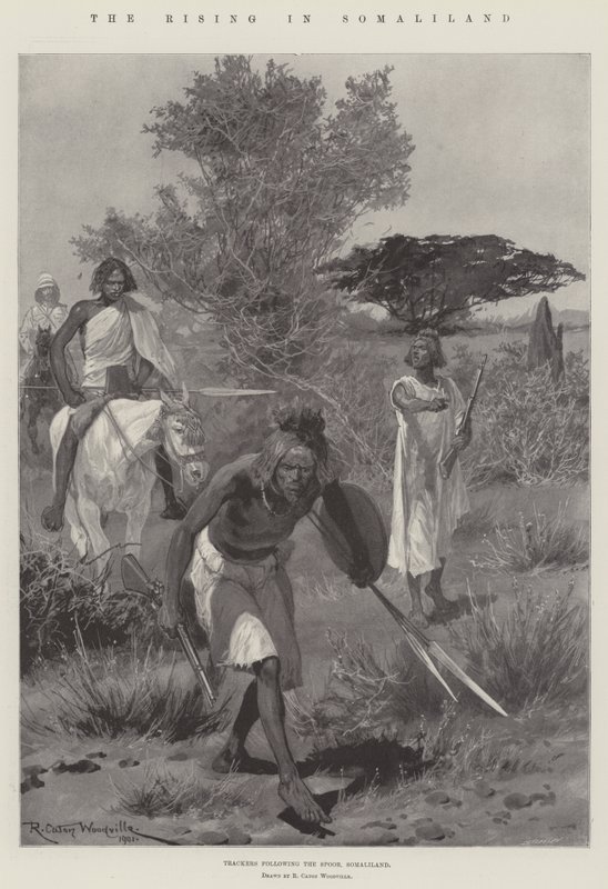 De opstand in Somaliland door Richard Caton Woodville junior