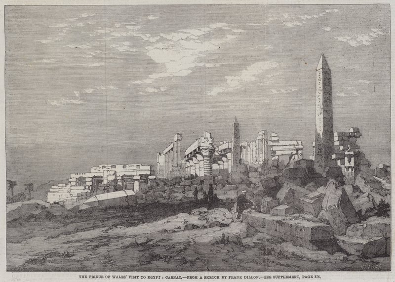 Het Bezoek van de Prins van Wales aan Egypte, Karnak door Richard Principal Leitch
