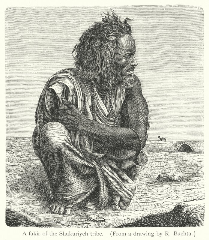 Een fakir van de Shukuriyeh-stam door Richard (after) Buchta