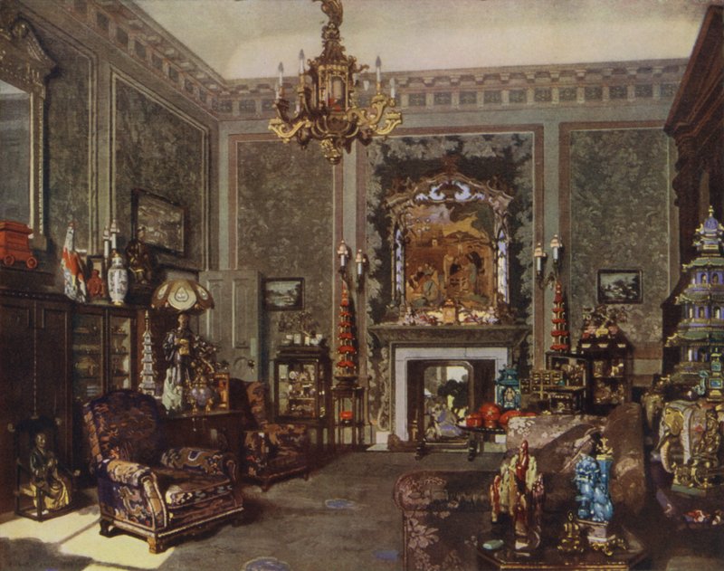 Chinese Chippendale Kamer van Koningin Mary, Buckingham Palace, Londen door Richard (after) Jack