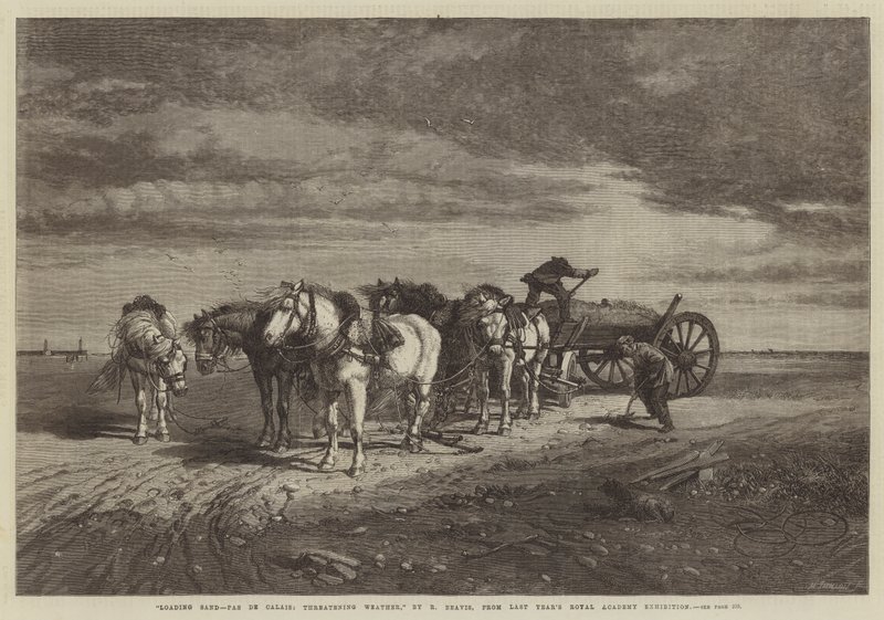 Zand Laden-Pas de Calais, Dreigend Weer, van de Tentoonstelling van de Koninklijke Academie van vorig jaar door Richard Beavis