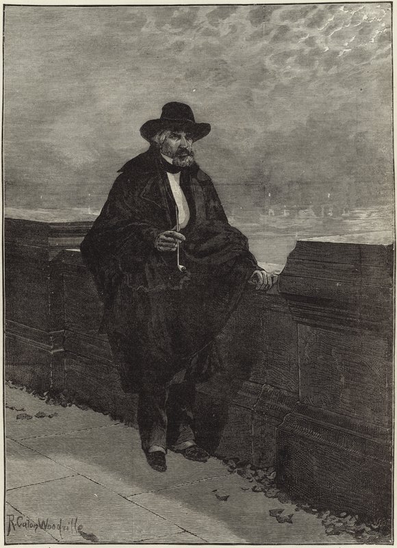 Een maanverlichte nacht in Chelsea (gravure) door Richard Caton II (after) Woodville