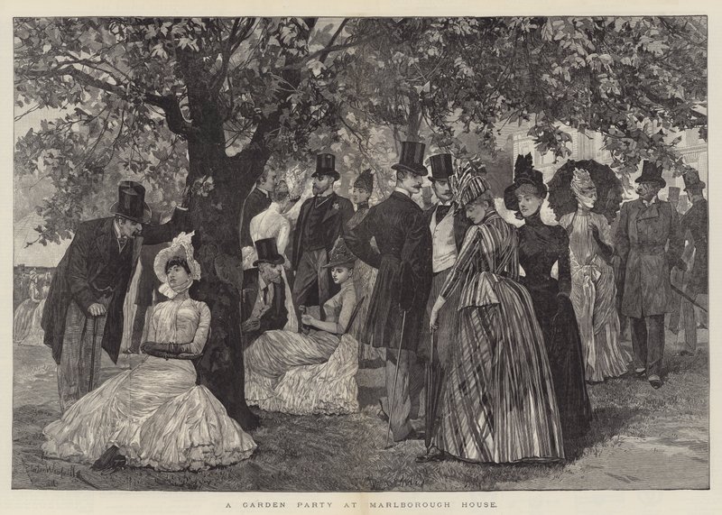 Een tuinfeest in Marlborough House door Richard Caton Woodville junior