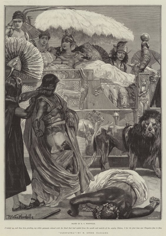 Cleopatra, door H Rider Haggard door Richard Caton Woodville junior