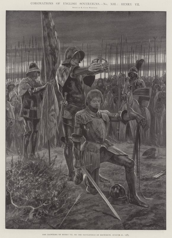 Kroningen van Engelse Soevereinen, Hendrik VII door Richard Caton Woodville junior