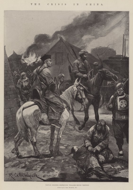 De crisis in China door Richard Caton Woodville junior