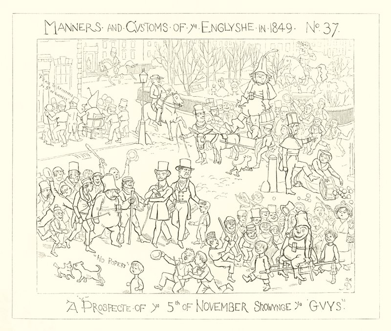 Een vooruitzicht van 5 november met de Guys door Richard Doyle