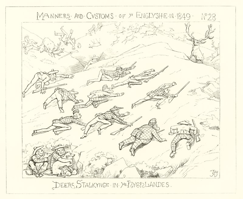 Hertenjacht in de Hooglanden door Richard Doyle