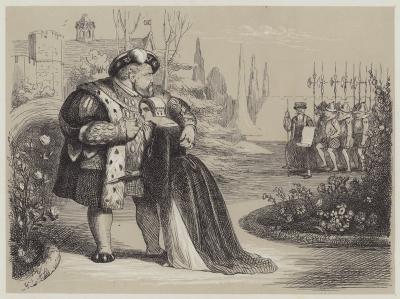 Kritiek moment in het leven van Catherine Parr door Richard Doyle