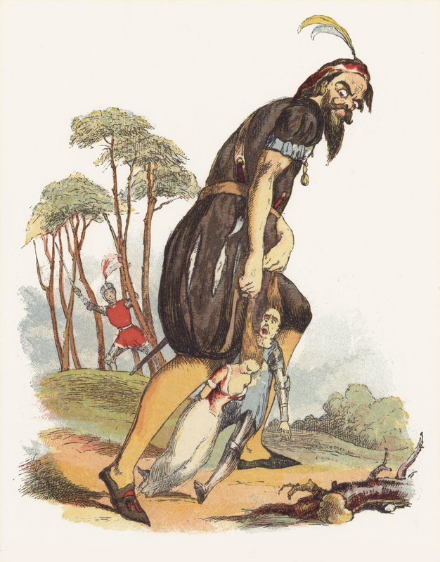 Illustratie voor Jack The Giant Killer door Richard Doyle