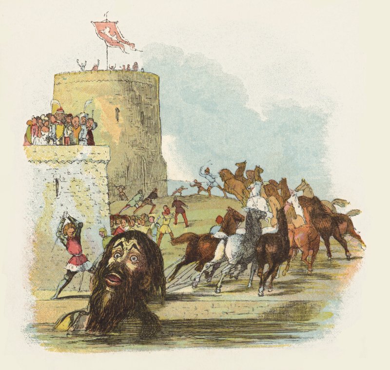 Illustratie voor Jack The Giant Killer door Richard Doyle