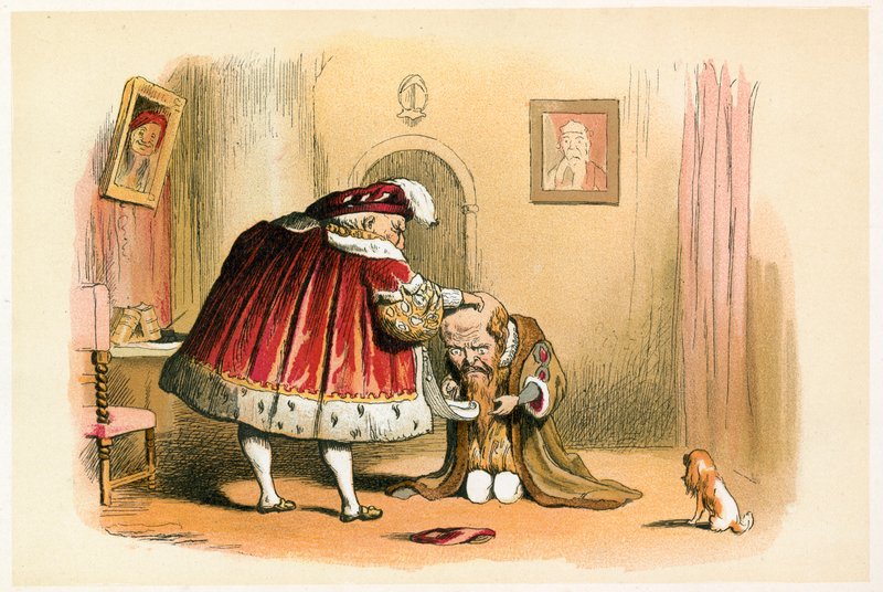 Koning Hendrik VIII en een lid van het parlement door Richard Doyle