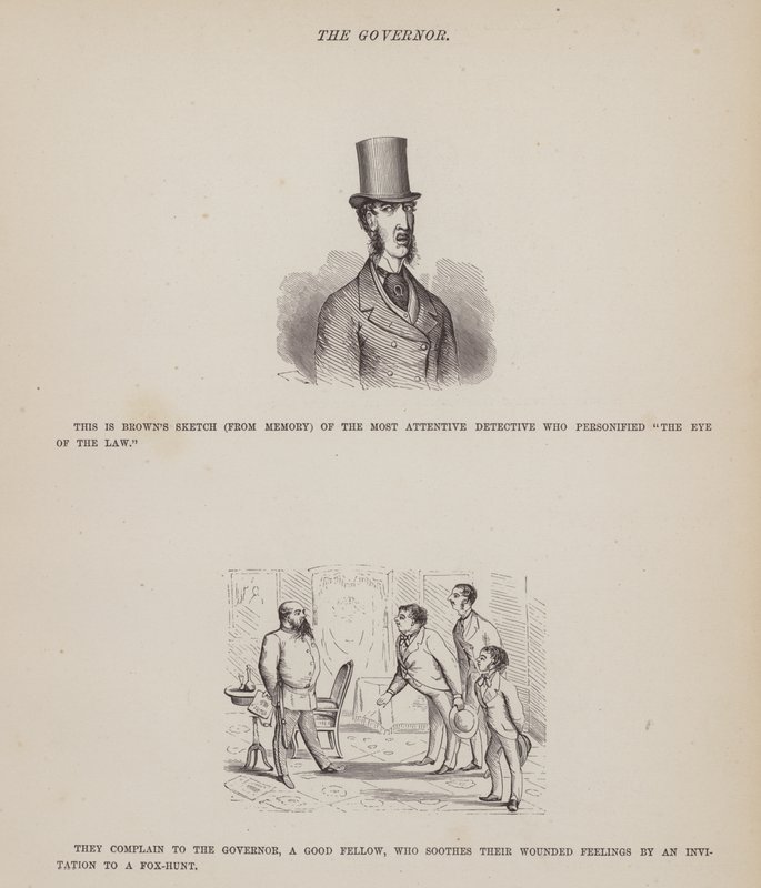 Pagina uit De Amerikaanse Tour van de heren Brown, Jones en Robinson door Richard Doyle