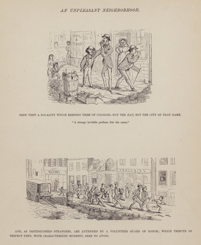 Pagina uit The American Tour of Messrs Brown, Jones and Robinson (gravure) door Richard Doyle