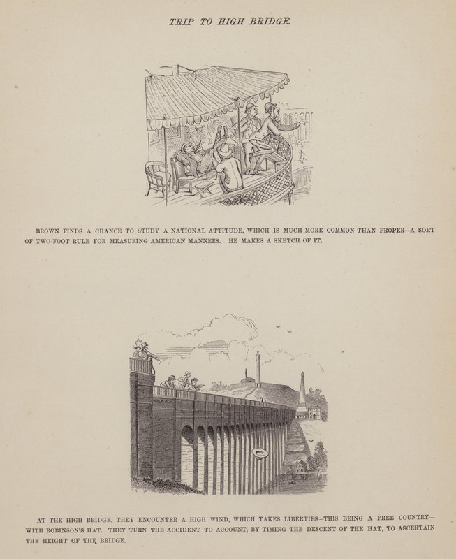 Pagina uit De Amerikaanse Tour van de heren Brown, Jones en Robinson door Richard Doyle