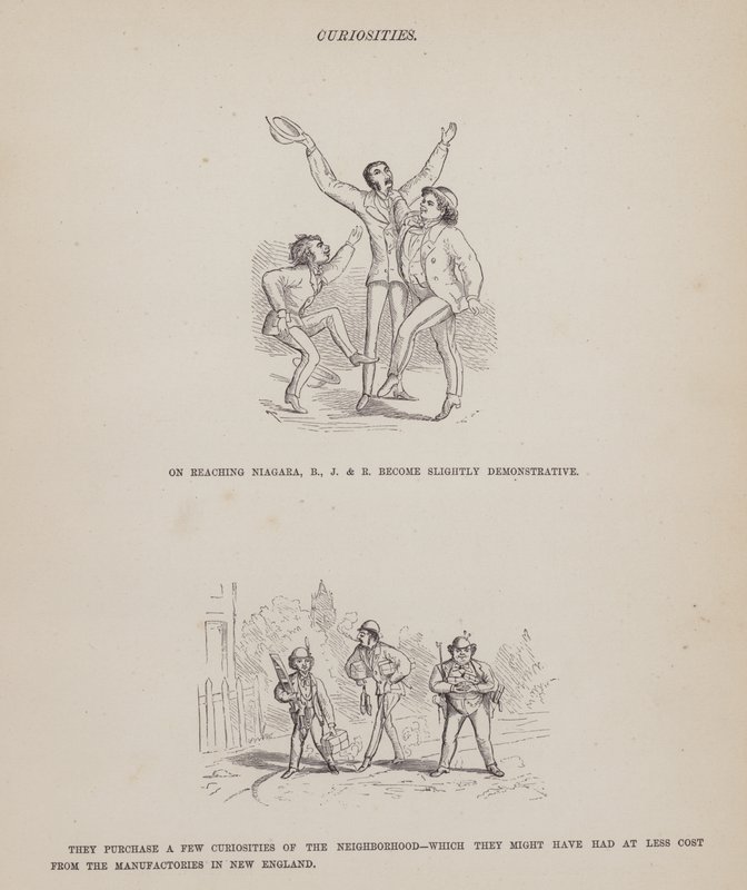 Pagina uit The American Tour of Messrs Brown, Jones and Robinson door Richard Doyle