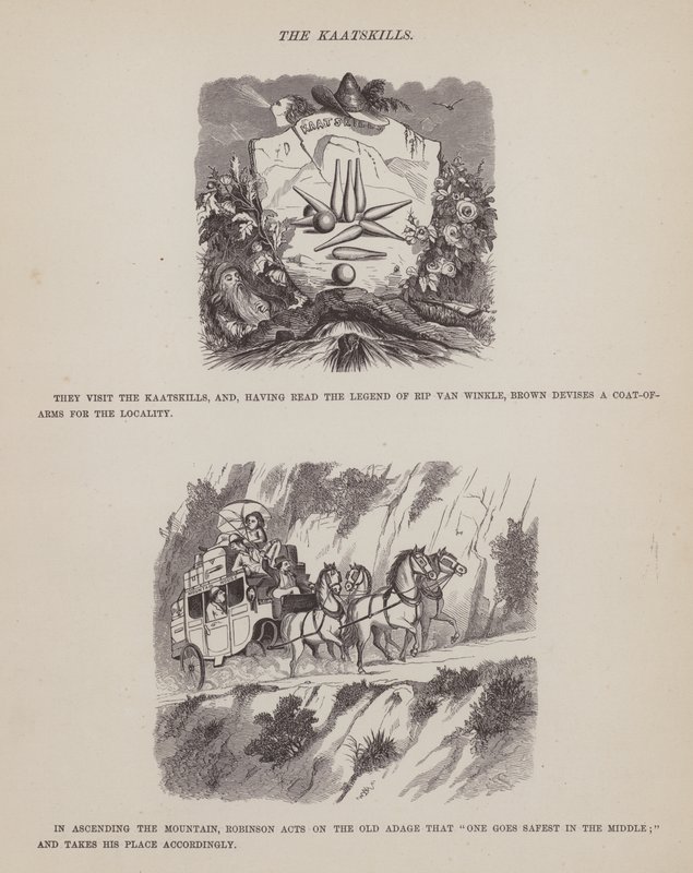 Pagina uit The American Tour of Messrs Brown, Jones and Robinson door Richard Doyle