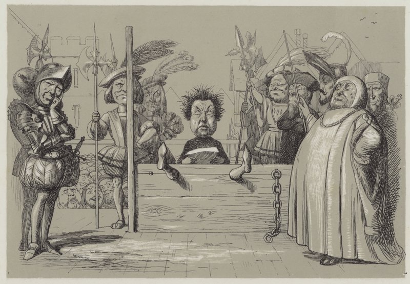 Perkin Warbeck leest zijn bekentenis door Richard Doyle