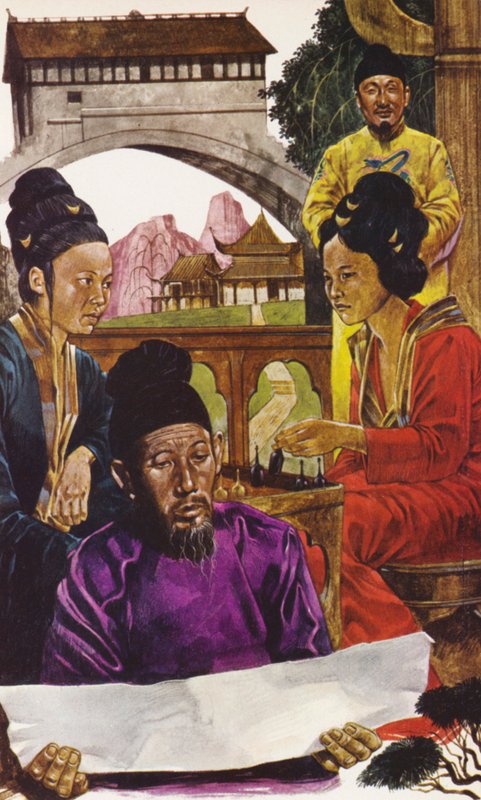 China (kleurenlitho) door Richard Hook
