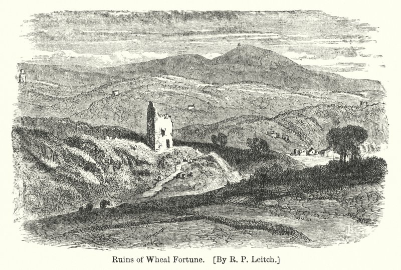 Ruïnes van Wheal Fortune door Richard Principal (after) Leitch