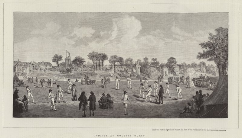 Cricket bij Moulsey Hurst door Richard Westall